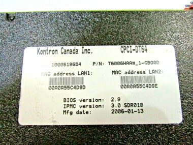 Kontron cPCI-DT64 - 6U Compact PCI 64 Bit DUAL PENTIUM III 66Mhz + 1 GB RAM