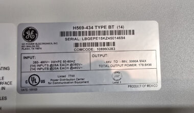 GE Lineage Power Galaxy Power Systems 4848/100, H569-434 Type BT Cabinet