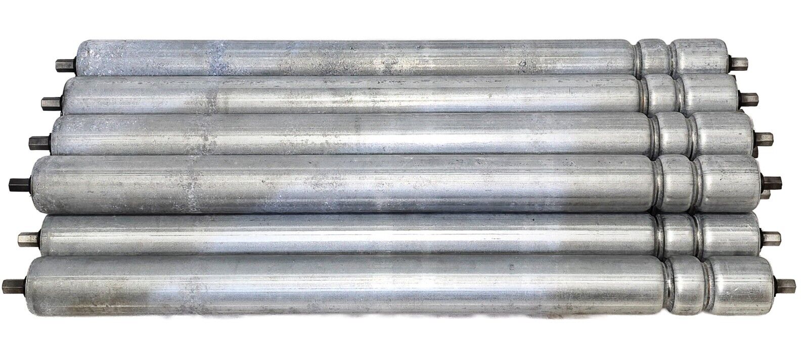 LOT of 10 Rollers for Roach MCS belt driven conveyors 1.9" dia x 25.125" Length