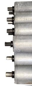 LOT of 10 Rollers for Roach MCS belt driven conveyors 1.9" dia x 25.125" Length