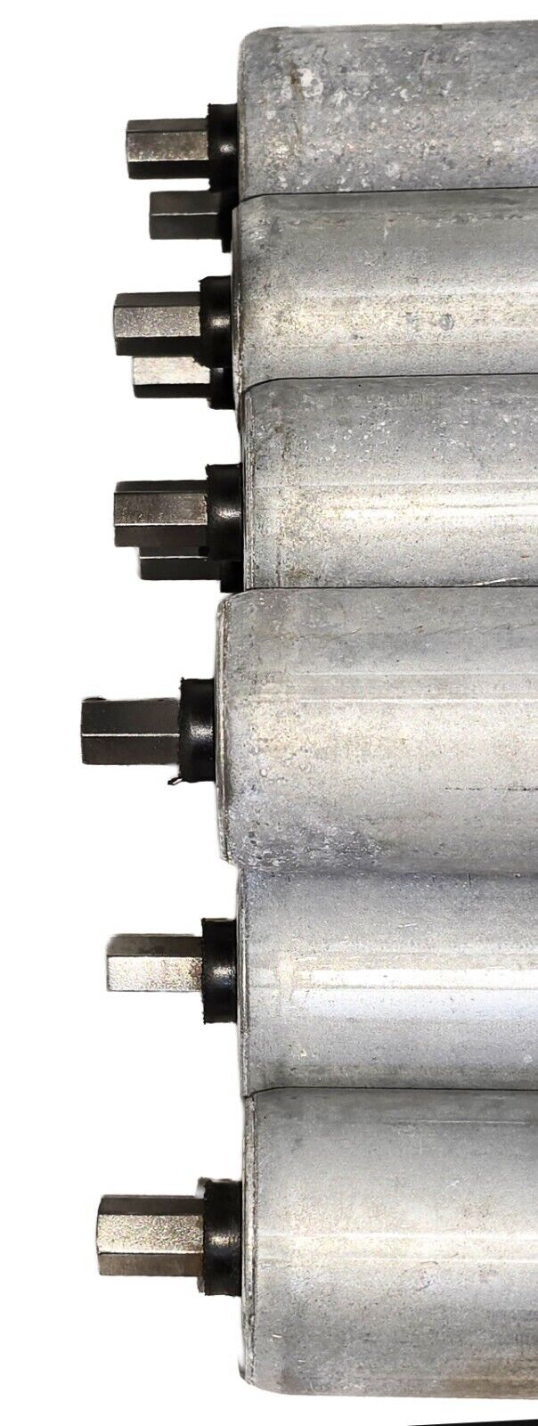 LOT of 10 Rollers for Roach MCS belt driven conveyors 1.9" dia x 25.125" Length