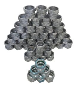 LOT of 48 pieces Bridgeport EMT Zinc Compression Couplings 1-1/2" - 2"