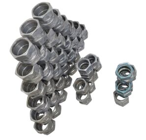 LOT of 48 pieces Bridgeport EMT Zinc Compression Couplings 1-1/2" - 2"