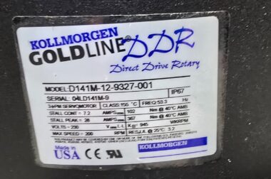 KOLLMORGEN GOLDLINE DDR DIRECT DRIVE ROTARY SERVO MOTOR D141M-12-9327-001