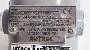 AUTROL SMART TEMPERATURE TRANSMITTER, ATT2100-11170027, INPUT: RTD PT 100