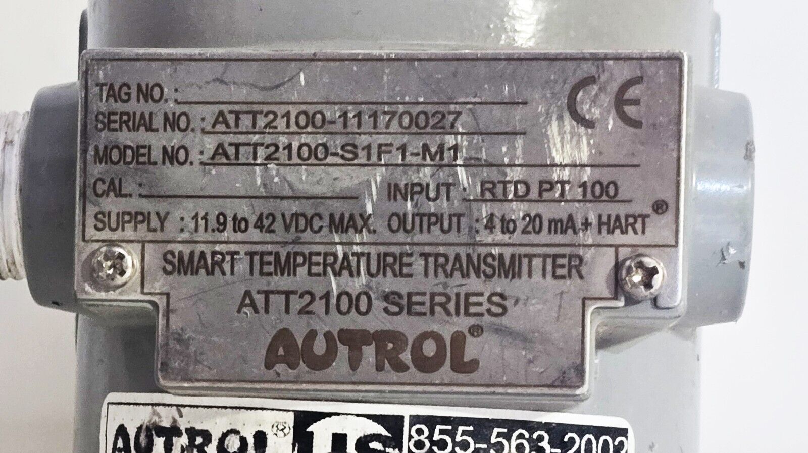 AUTROL SMART TEMPERATURE TRANSMITTER, ATT2100-11170027, INPUT: RTD PT 100