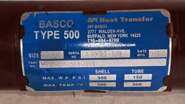 API Heat Transfer Basco Type 500 SIZE 03014