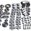 Lot of 95 Pieces 1/2" to 4" Stainless Steel Laboratory Plumbing Fittings