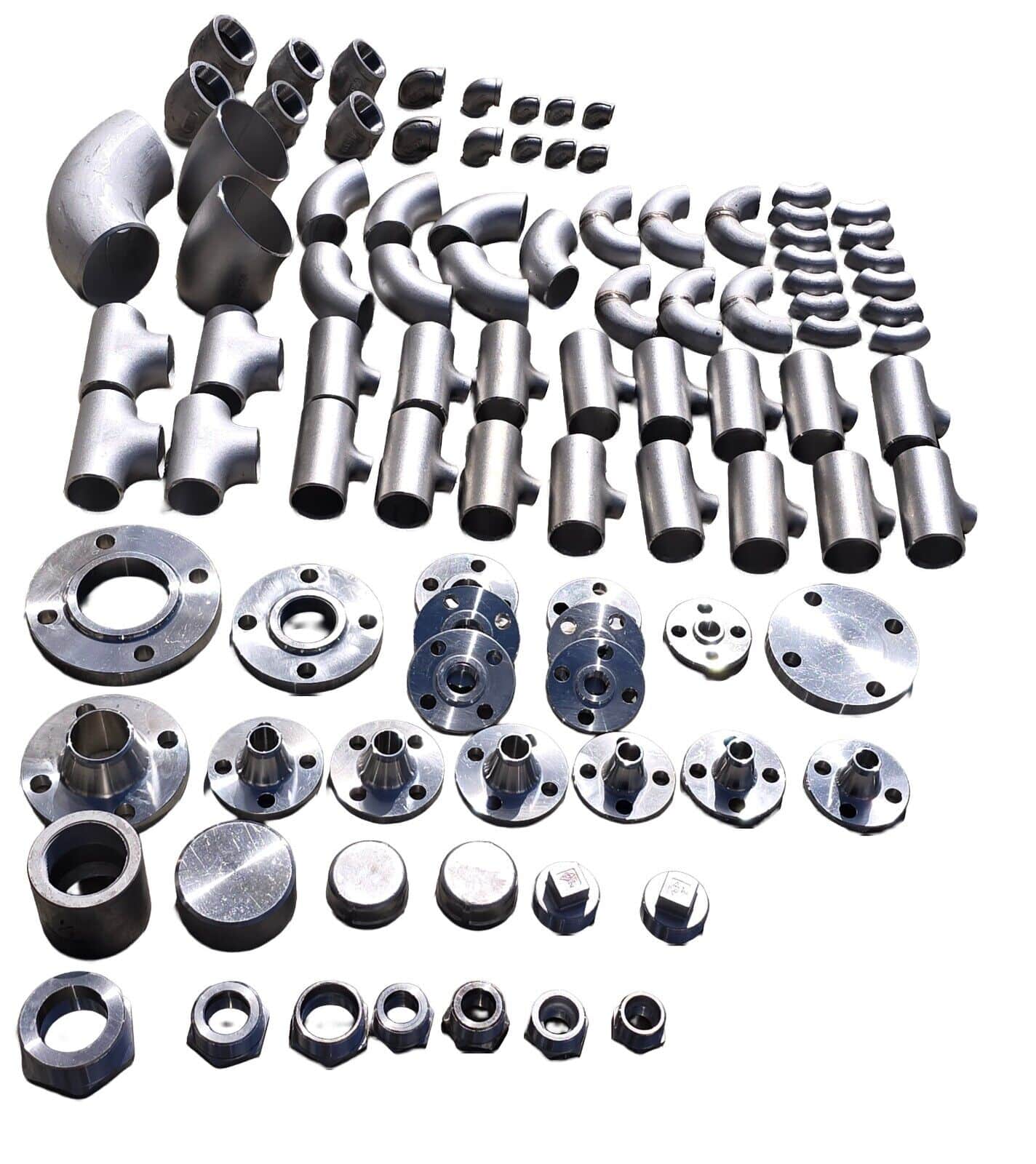 Lot of 95 Pieces 1/2" to 4" Stainless Steel Laboratory Plumbing Fittings