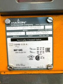 Maxon 2" Natural Gas Shut Off Valve 200SMM11BA11-BA&2B0