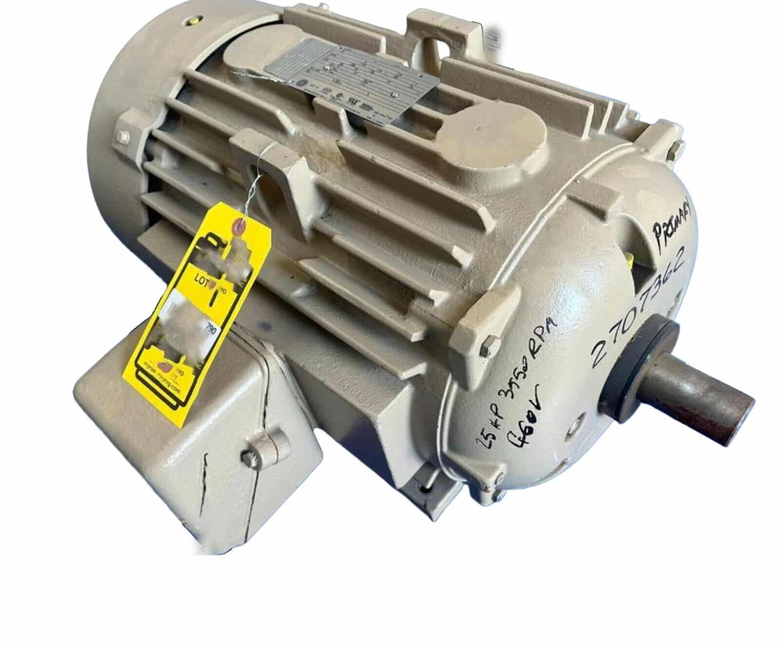 GE 25HP Severe Duty Motor 5KS284XAA118D4 460V 3PH 3550RPM 284TS TEFC IEEE841