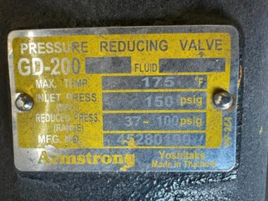 Armstrong GD-200 Valve 2" Flanged PRV 150 PSI Diaphragm Type Pressure Reducer