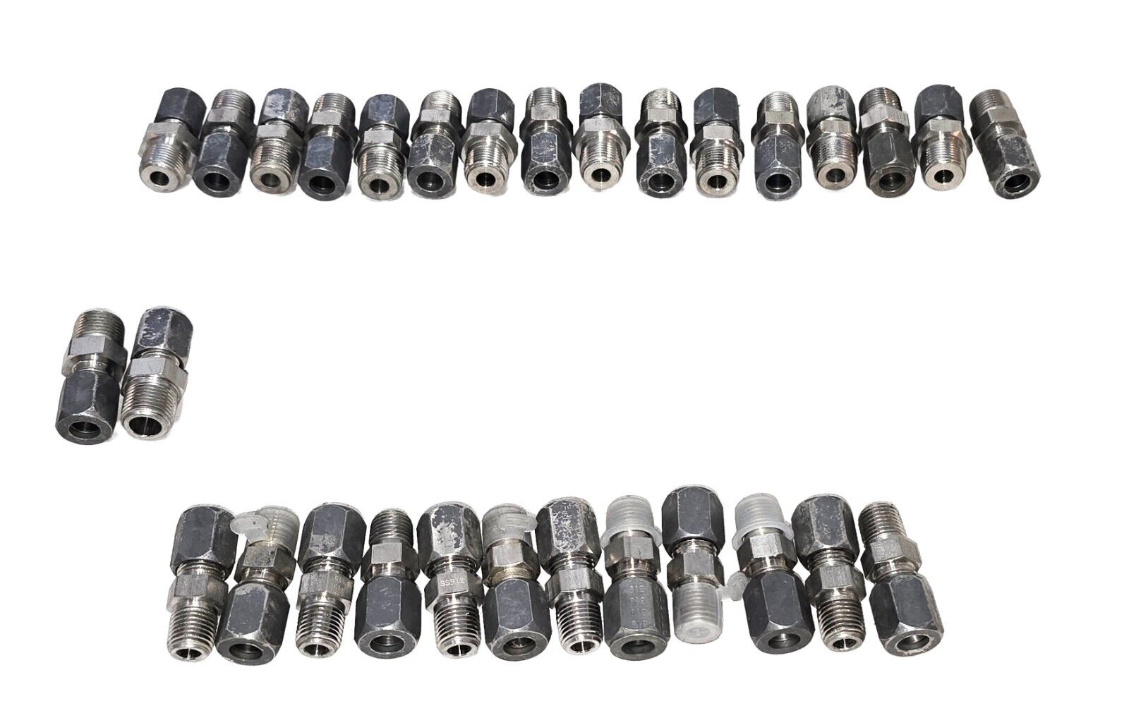 Lot of 30 3/8" Stainless Steel Compression Fitting