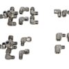 Lot of 19 Assorted 3/8" 316 SS 90° Elbow