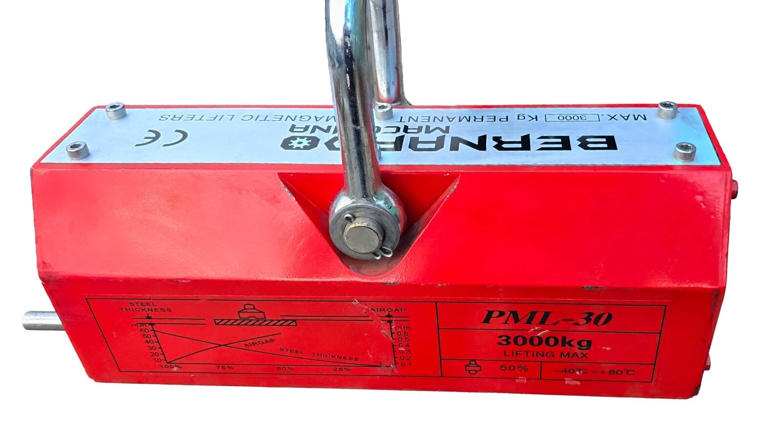 3000kg 6600lb Capacity Heavy Duty Crane Hoist Permanent Magnet Lift
