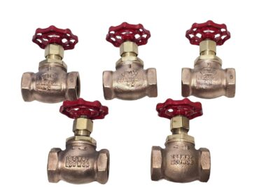 LOT OF 5 United Brass Works 1" Globe Valve 125 WSP 200 WOG Model 125MM - 1