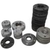 LOT 0F 31 THREADED STEEL 4 HOLE PIPE FLANGES 3", 2-1/2", 2", 1-1/2", 1-1/4", 1"