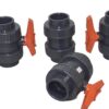 LOT OF 5 +GF+ Ball valve type 375 PVC-C solvent cement sockets metric 163375507