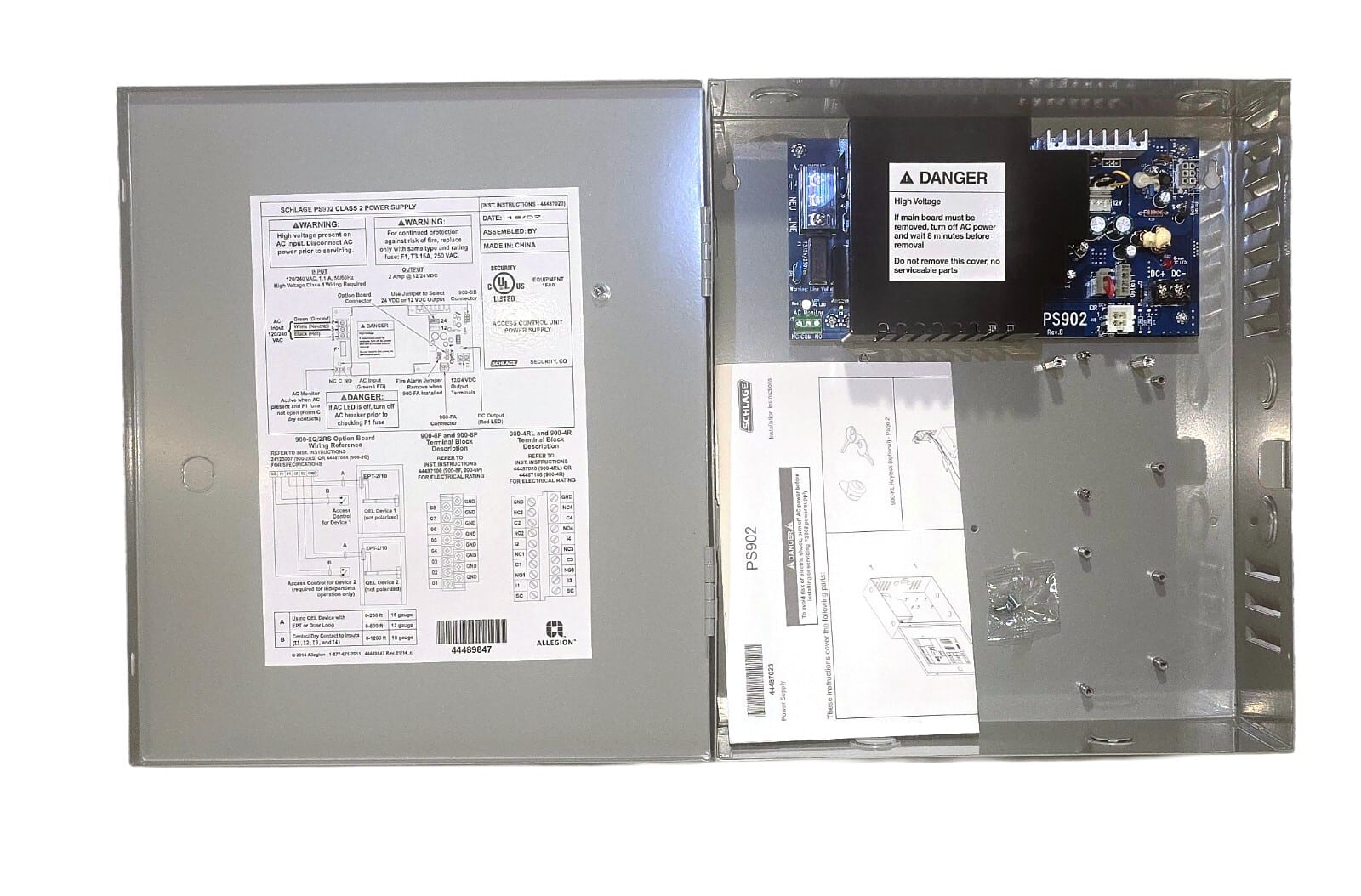 Schlage PS902 2A Power Supply (12/24VDC) – UL Listed Access Control