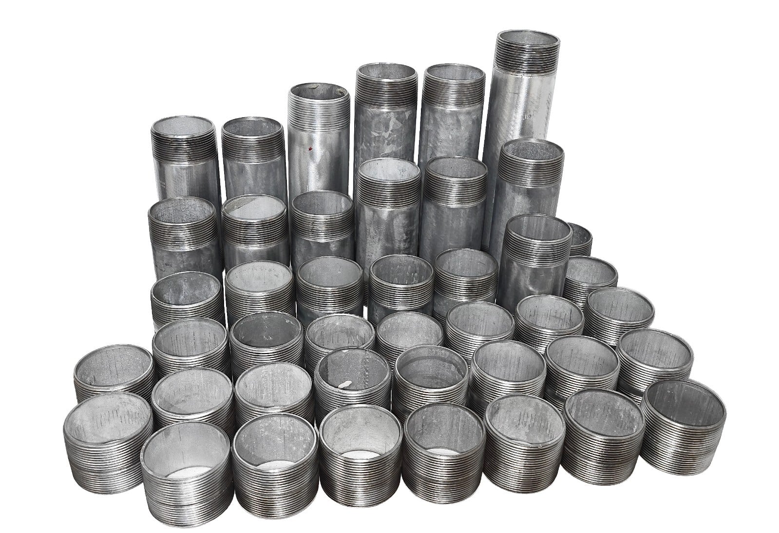 LOT OF 43 EACH 3" NPT GALVANIZED STEEL PIPE NIPPLES
