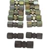 Lot of 13 Parker 1/2" x 1/2" High Pressure Hydraulic Steel Compression Coupling