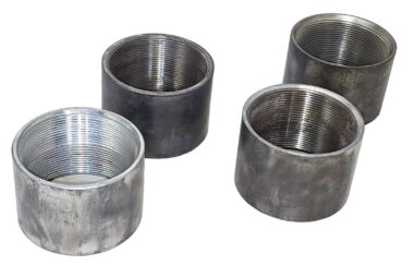 LOT OF 4 EACH 4" STEEL EMT COUPLINGS