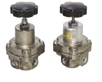 Lot of 2 Fujikura RP-NP-SZSS-3-2(B) Precision Pressure Regulators 9.9 kgf/cm²