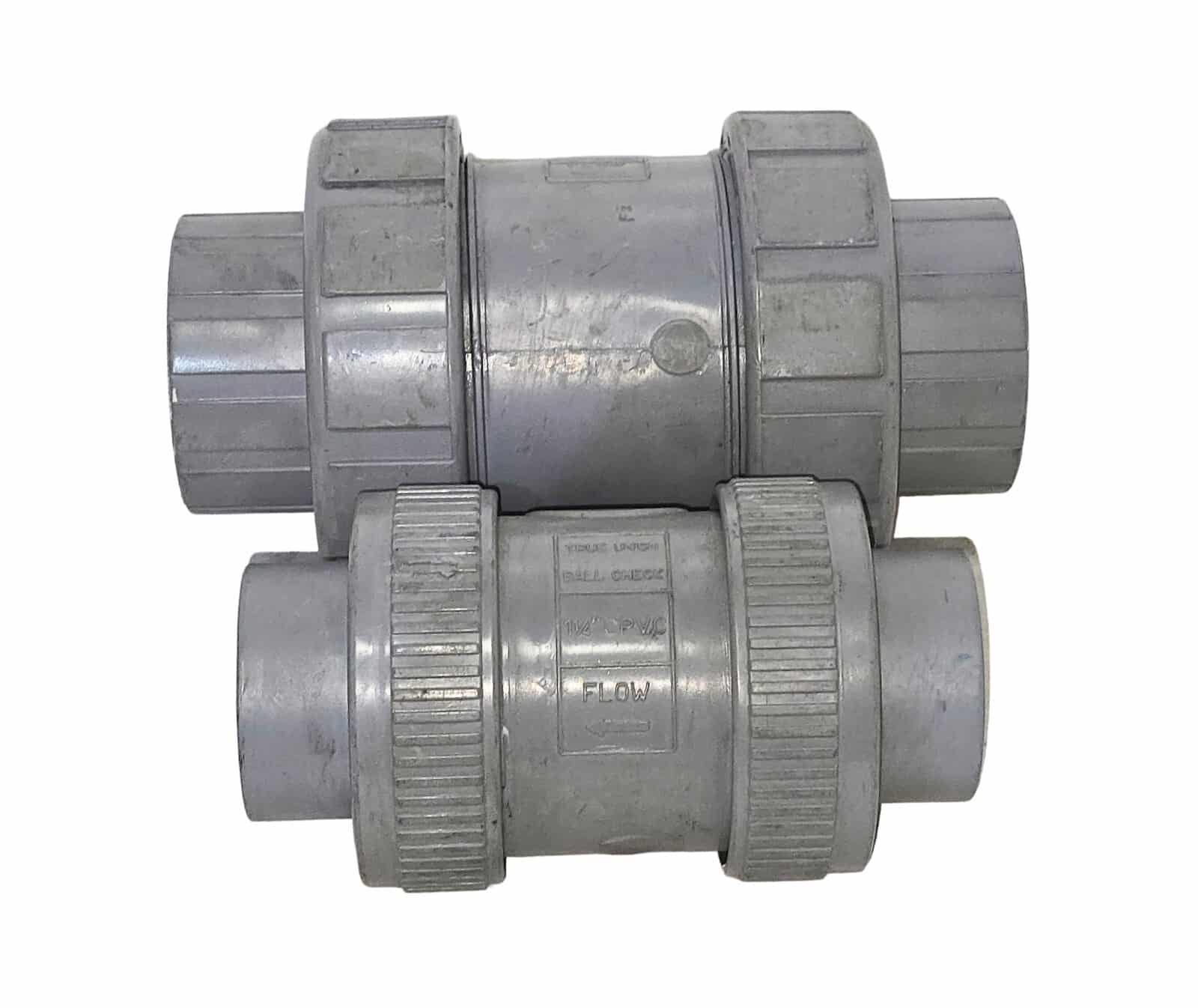 LOT OF 2 HAYWARD TRUE UNION BALL CHECK VALVES