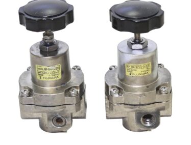 Lot of 2 Fujikura RP-NP-SZSS-3-2(B) Precision Pressure Regulators 9.9 kgf/cm²
