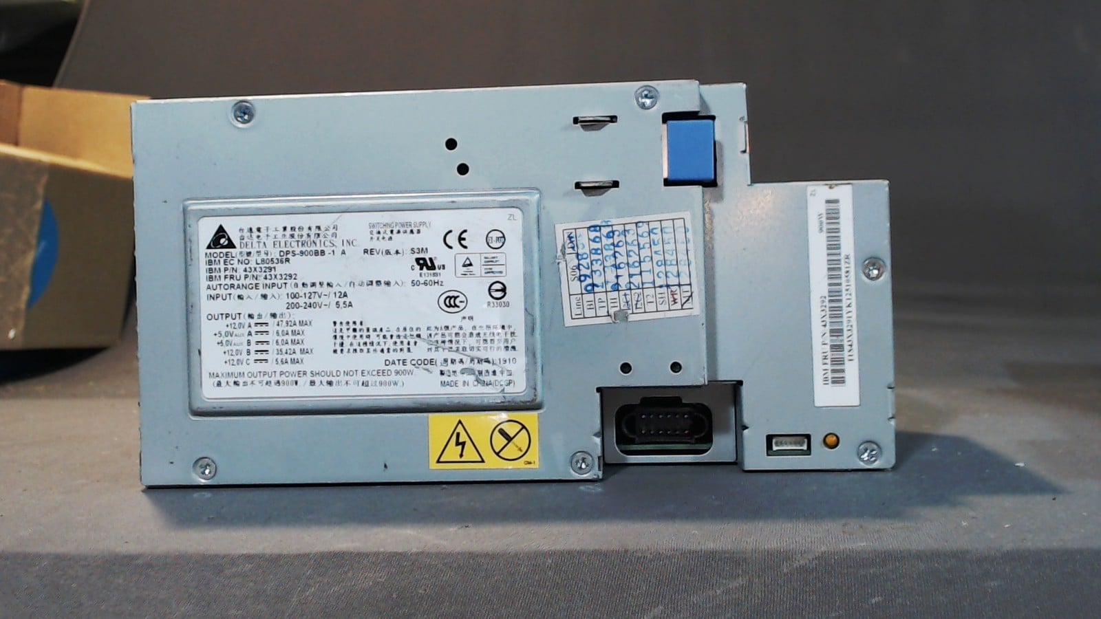 IBM POWER SUPPLY 900W FOR X IDATAPLEX DX360 M3 DPS-900BB-1, 43X3291, 43X3292