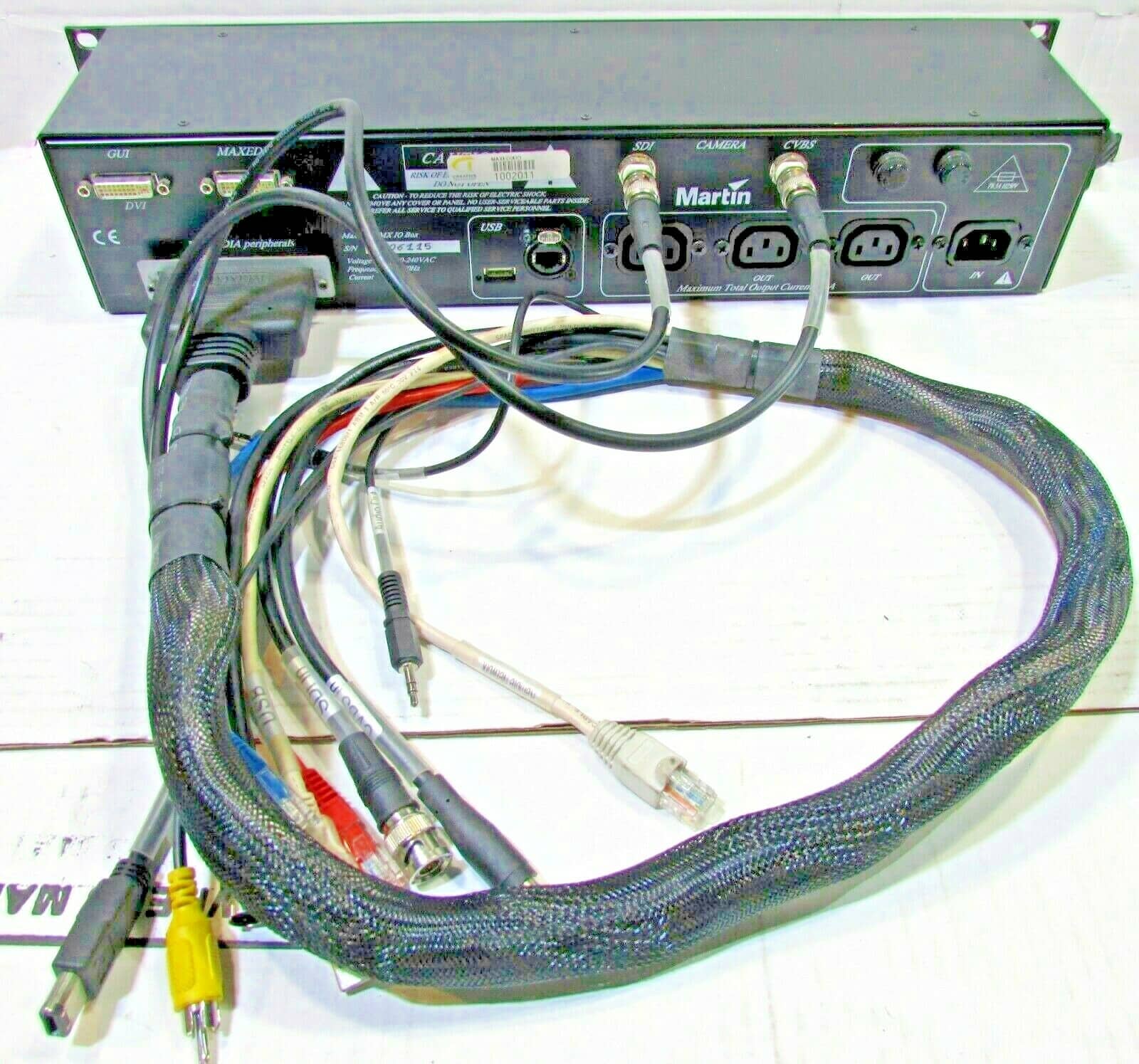 Martin Maxedia DMX 10 Box Broadcast Video Switcher Playback Rack Mount