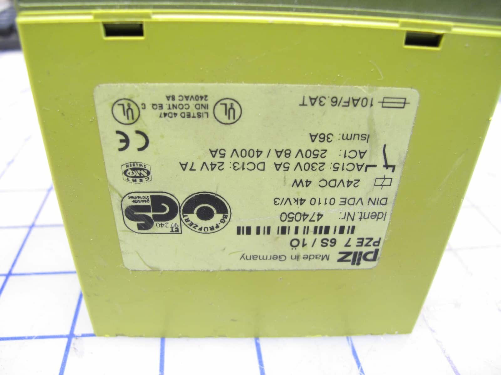 PILZ 120VAC SAFETY RELAY PZE 7 6S 1O