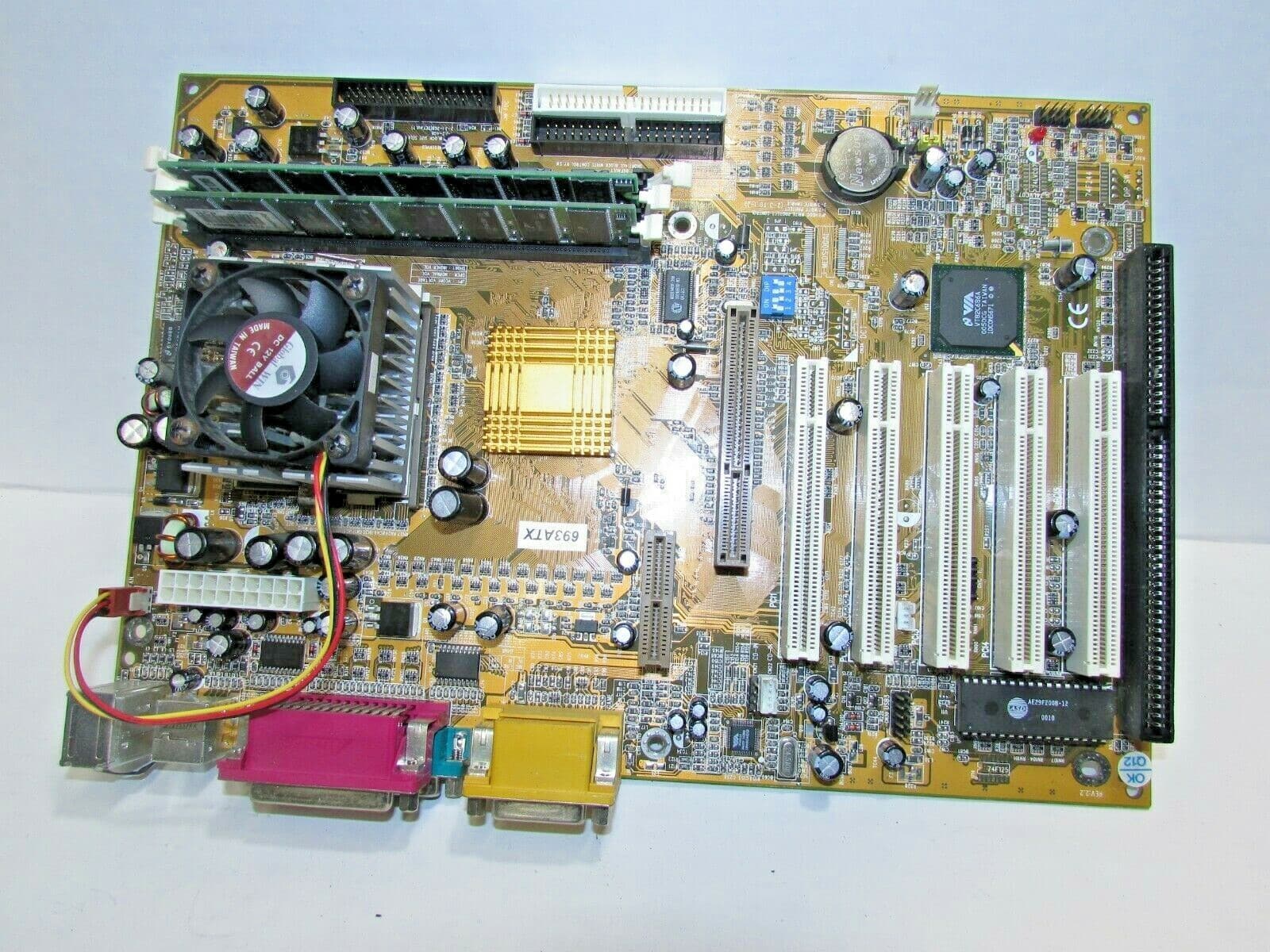 AZZA VIA 693ATX SOCKET 370 MOTHERBOARD +CPU +256MB RAM