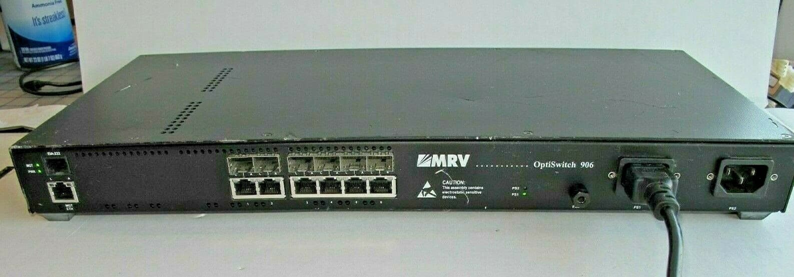MRV OS906/AC-2 / 6 TRI-MODE 100FX/1000FX SFP OR RJ45 10/100/BASET PORTS