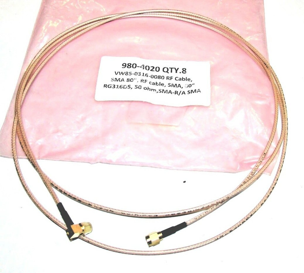 IXIA 980-4020 RF CABLE VW85-0316-0080 SMA, 80" RG316DS, 50 OHM SMA-R/A SMA