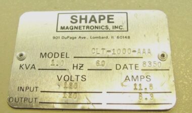 Shape Magnetronics LINE TAMER CLT-1000-AAA 8.3 Amp Power Conditioner Regulator