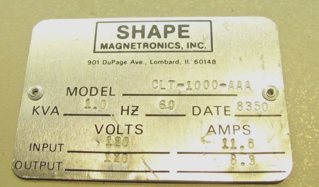 Shape Magnetronics LINE TAMER CLT-1000-AAA 8.3 Amp Power Conditioner Regulator