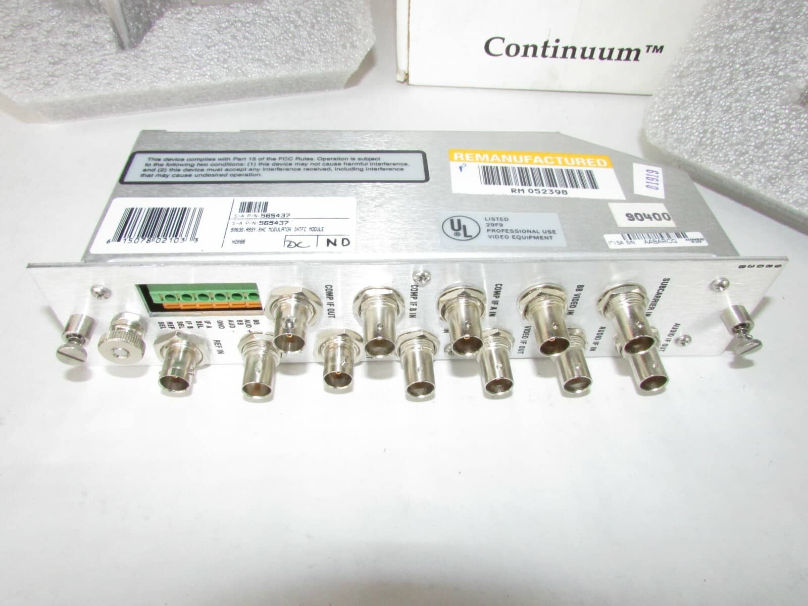 Scientific Atlanta 565437 BNC Modulator INTERFACE 9803B