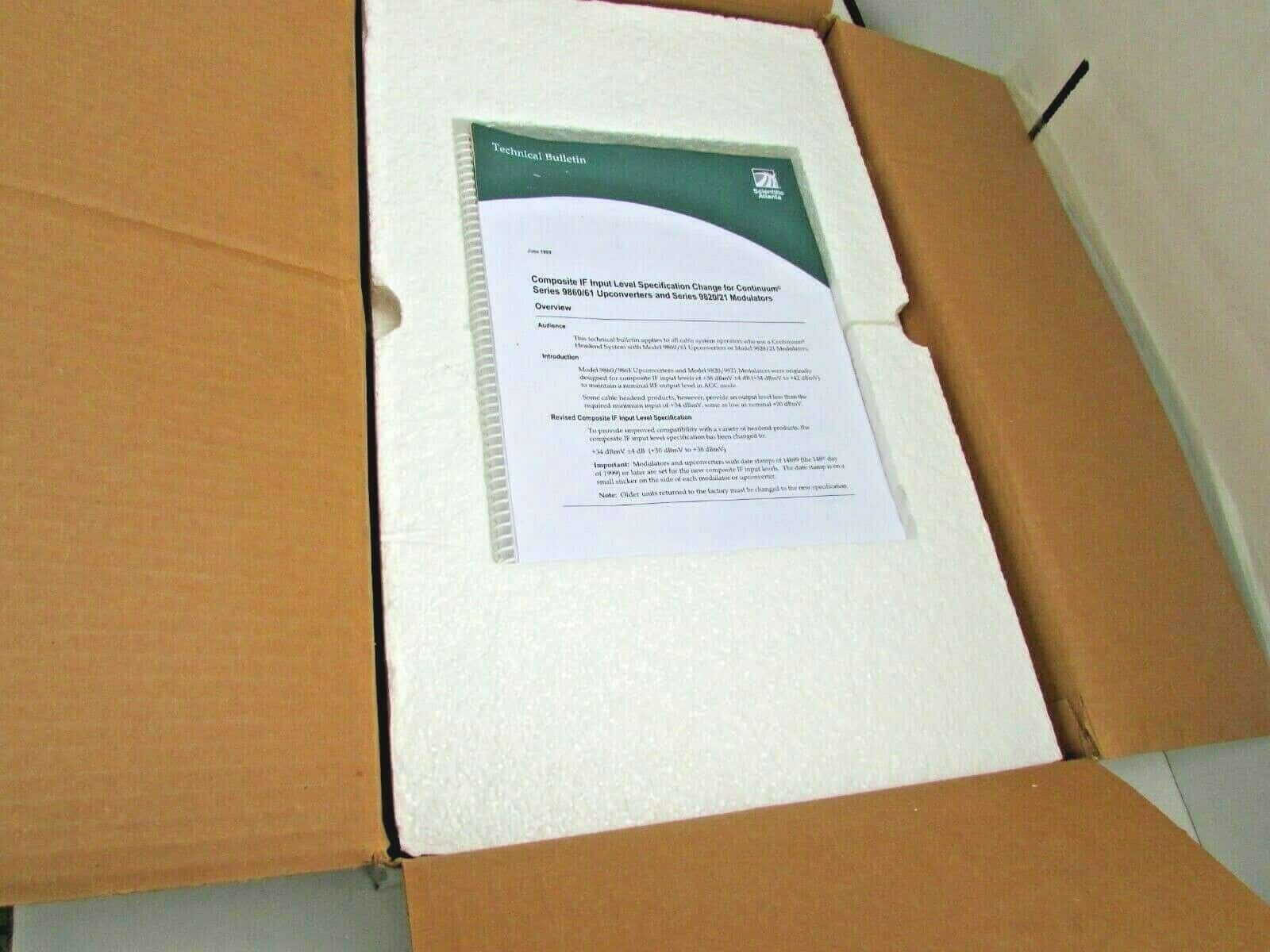 Scientific Atlanta Continuum Series 9890 ENCODER 9821 NTSC modulator P/N 546180