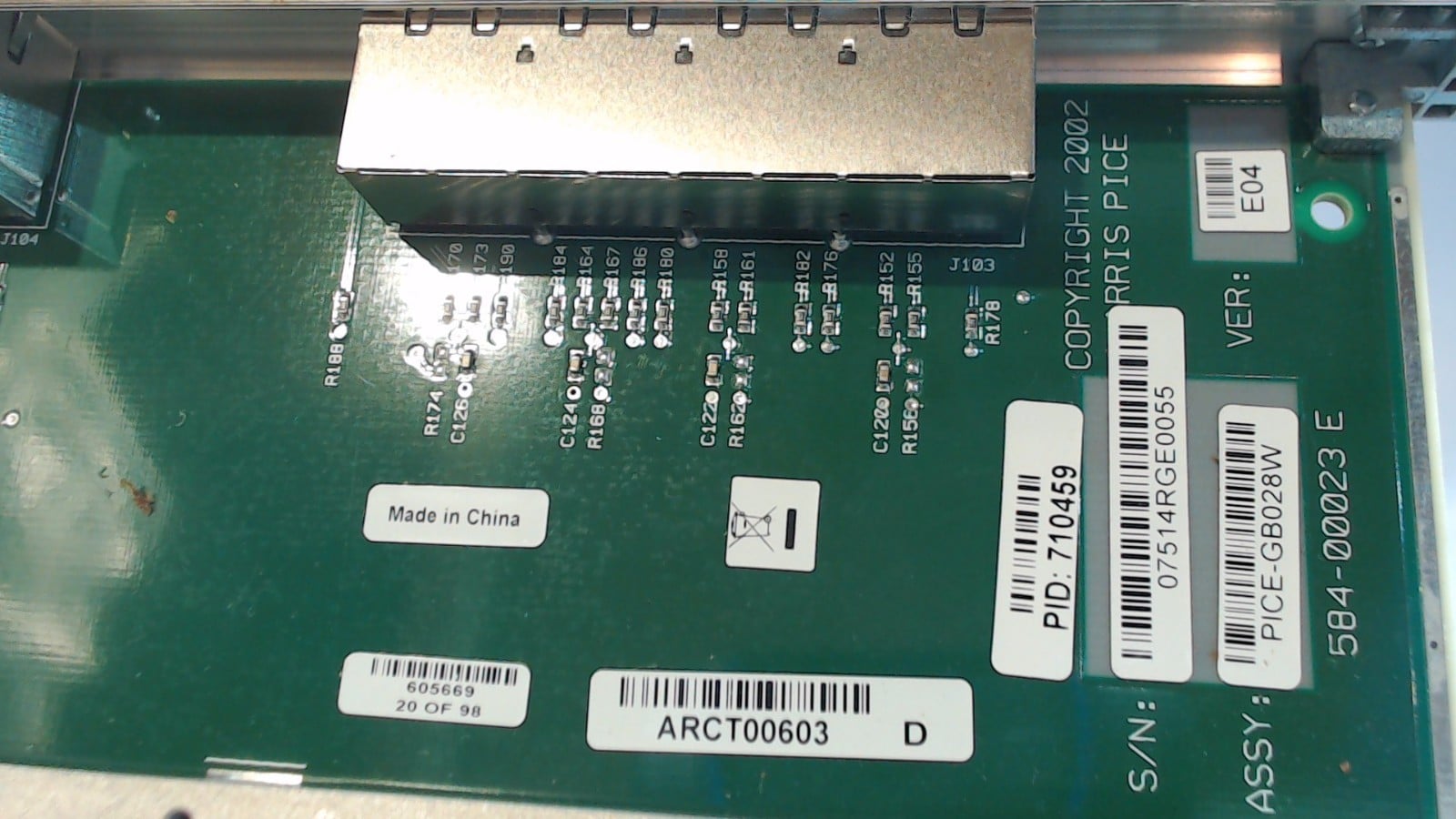 Arris Physical Interface Card PIC-NAM PICE-GB028W 2x GBIC / 8x RJ-45 ARCT00603