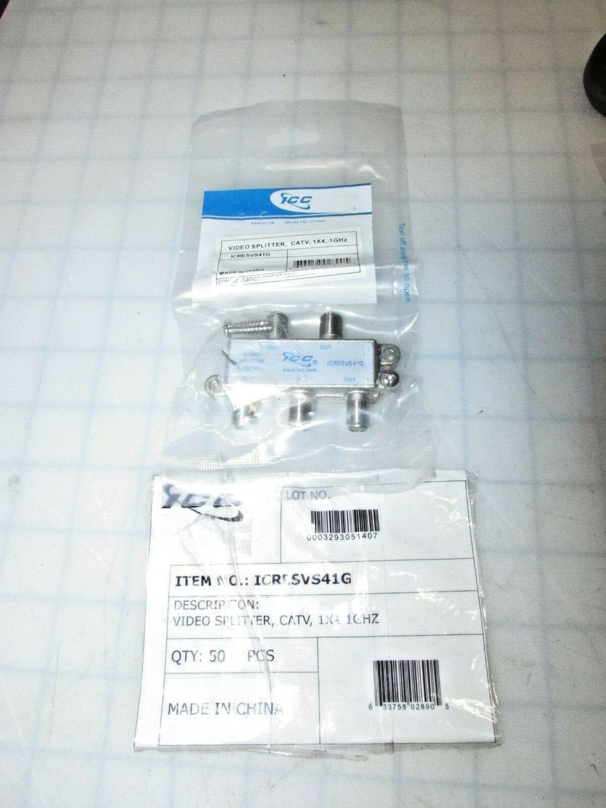 LOT OF 45 PIECES ICC ICRESVS41G MODULE,VIDEO SPLITTER 1x4, 1GHz