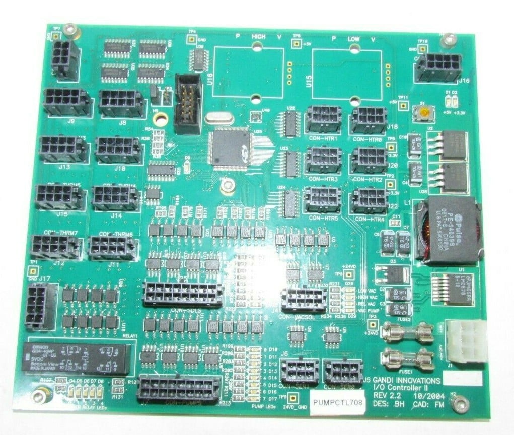 GANDI INNOVATIONS, I/O CONTROLLER BOARD II REV 2.2 10/2004 DES: BH CAD: FM