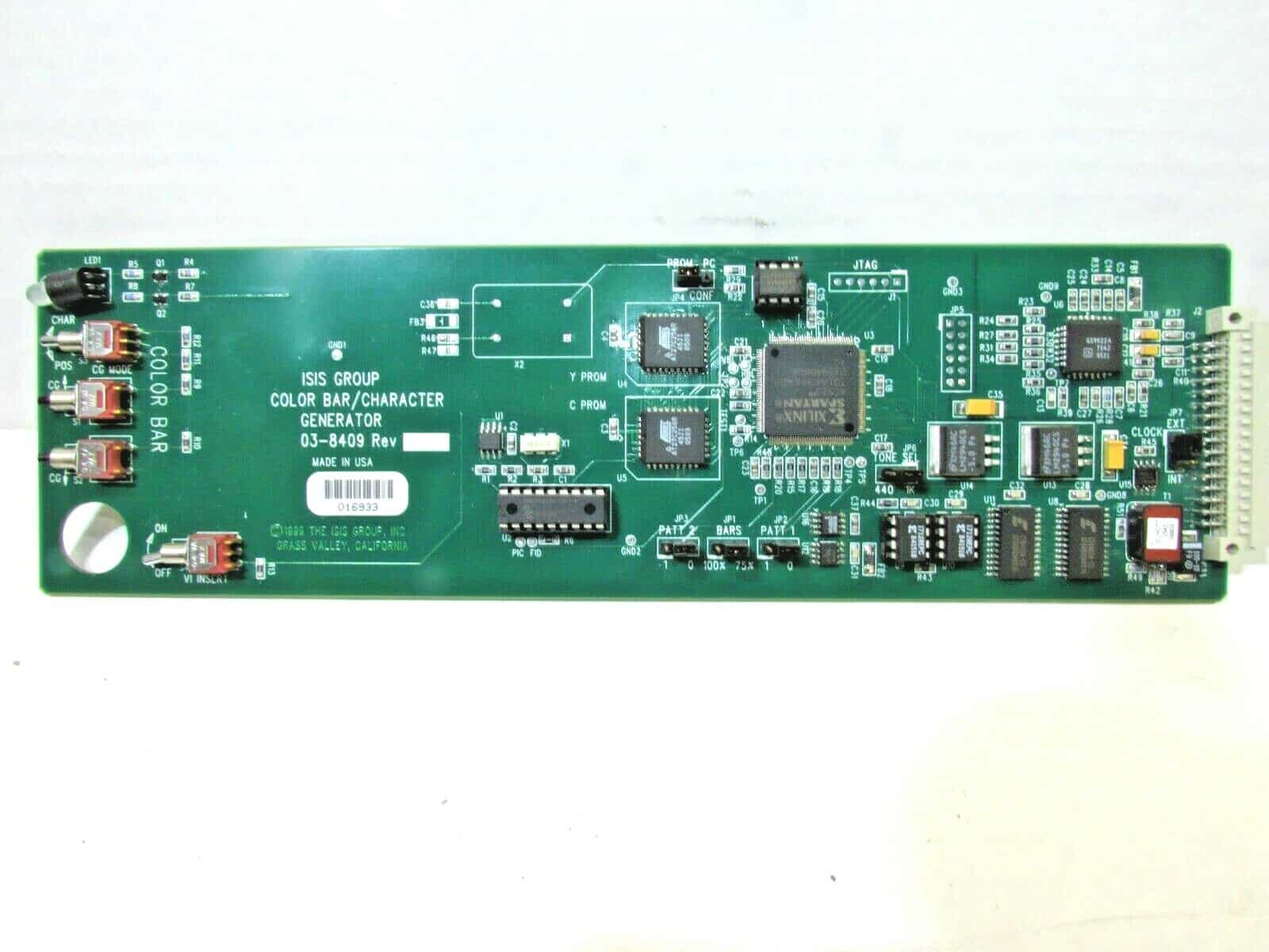 ISIS GROUP S8400 COLOR BAR / CHARACTER GENERATOR 03-8409 CARD