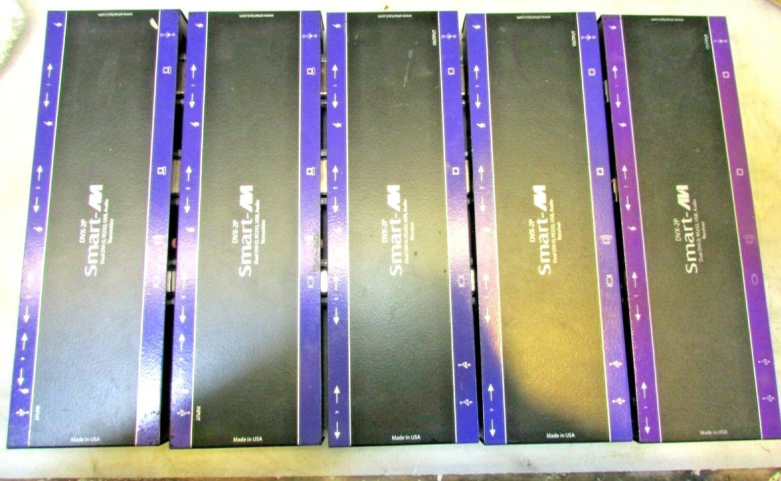 LOT OF 5 Smart-AVI DVX-2P Dual DVI-D RS232 , USB AUDIO TRANSMITTERS & RECEIVERS