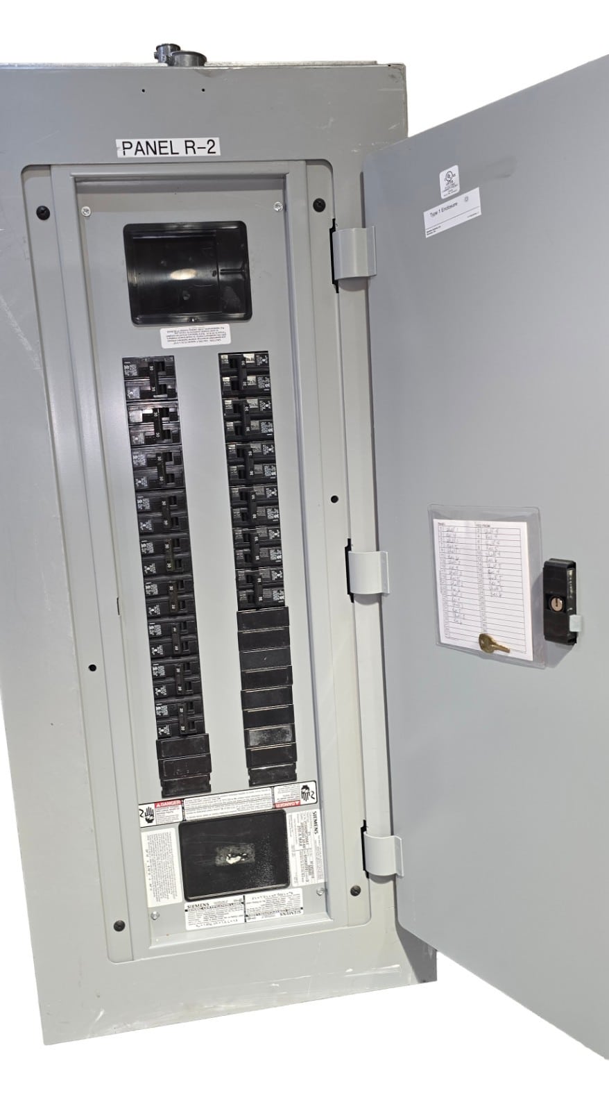 Siemens P1X42MC250AT Panelboard 250A 208V 3Ø w/15 B230 30A 2-Pole Breakers