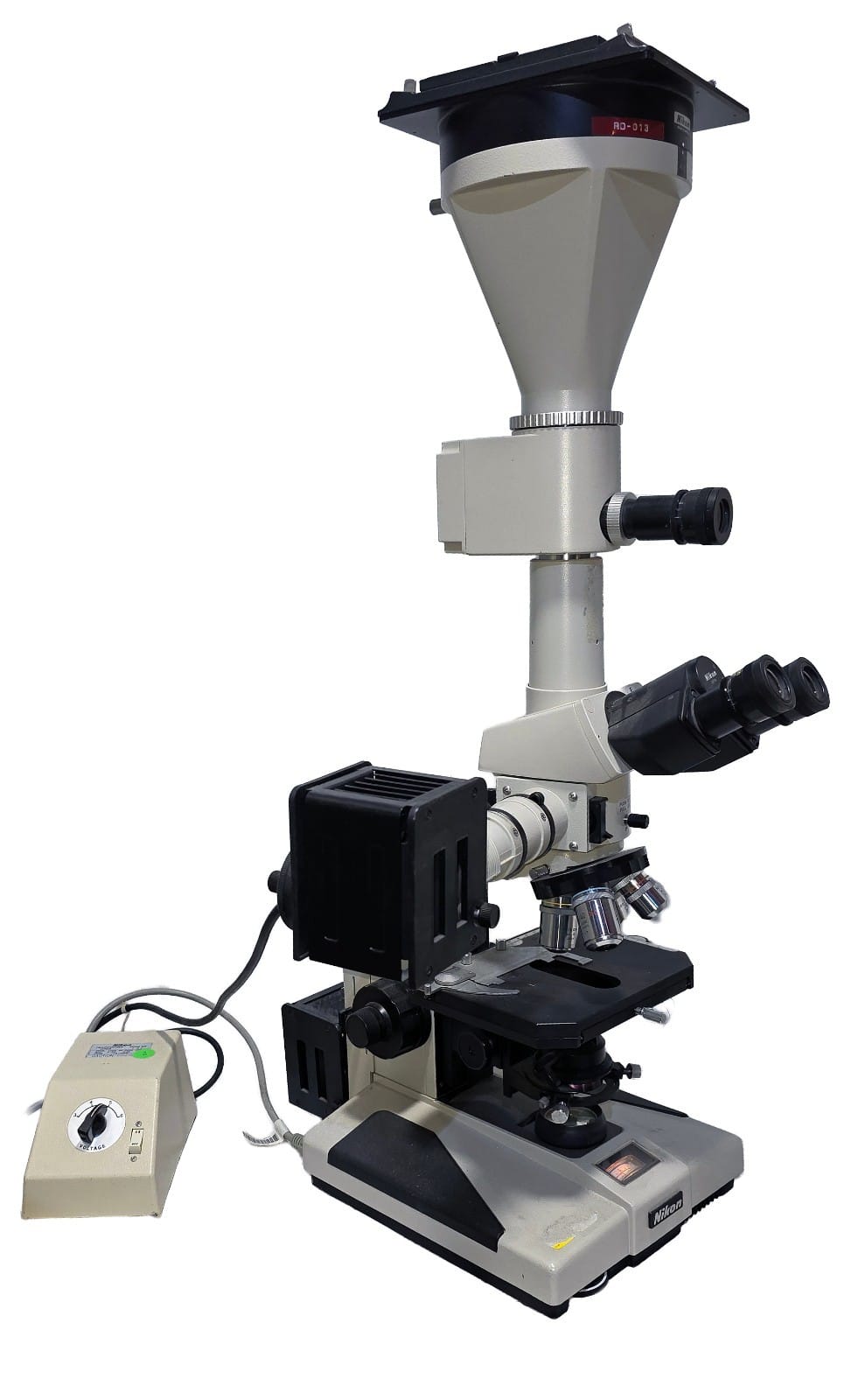 Nikon Optiphot Microscope AFX-II RD-013 4X Photo Head w/ Nikon Controller
