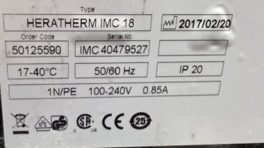 Thermo Scientific Heratherm IMC18 Incubator 18L 40°C Digital Lab Incubator