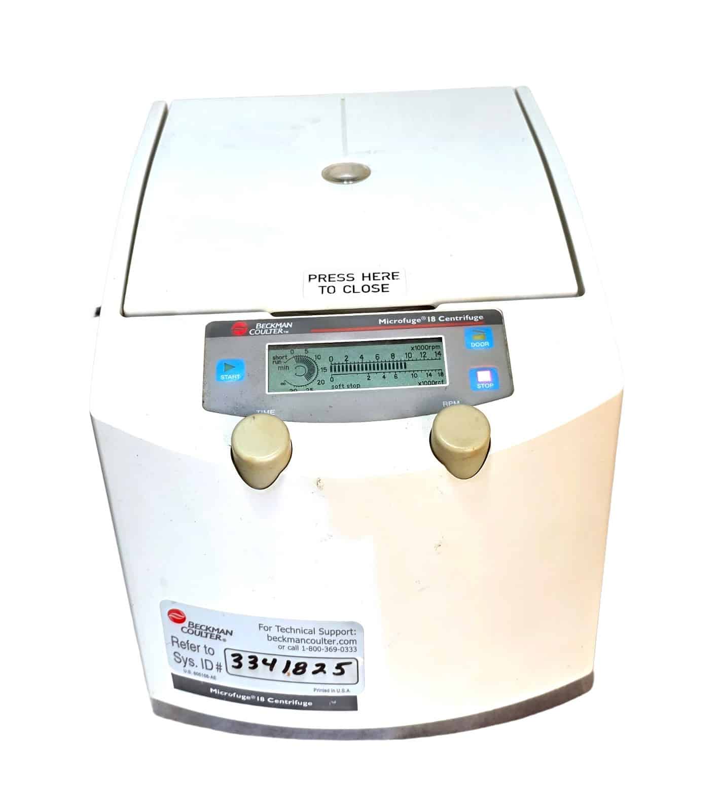 Beckman Coulter Microfuge 18 Benchtop Microcentrifuge 14,000 RPM 24x2.0mL