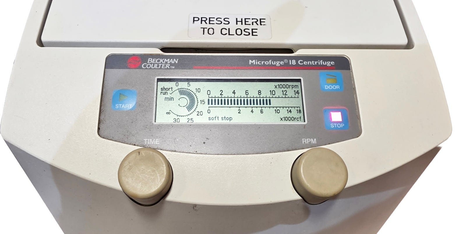 Beckman Coulter Microfuge 18 Benchtop Microcentrifuge 14,000 RPM 24x2.0mL
