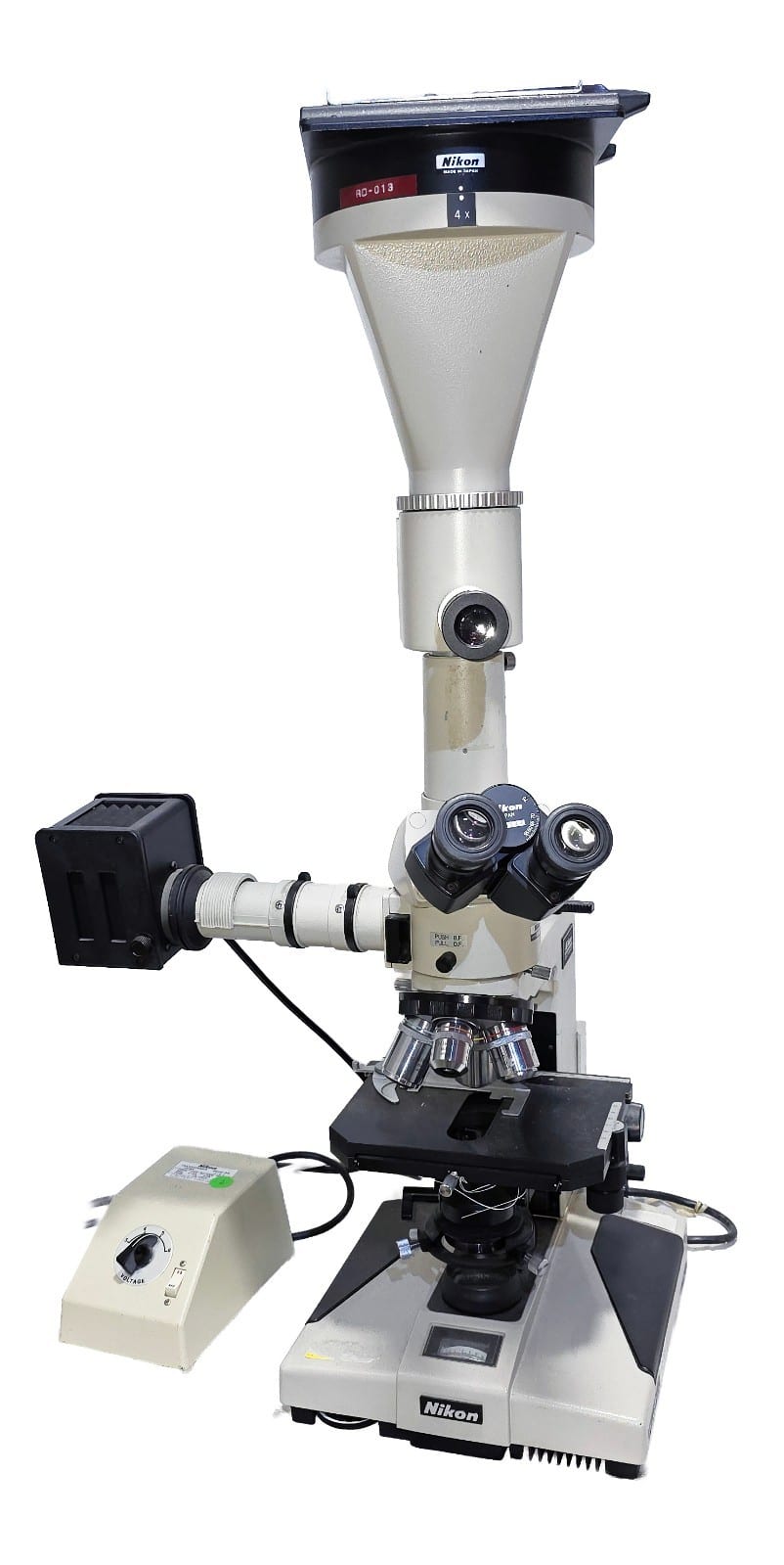 Nikon Optiphot Microscope AFX-II RD-013 4X Photo Head w/ Nikon Controller